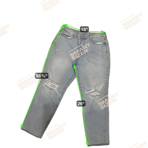 Women's Old Navy Light Blue Distressed Straight Leg Jeans Size 16 - Picture 6 of 6